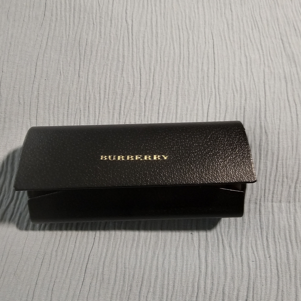 Burberry Black Glasses Case with Gold Detail